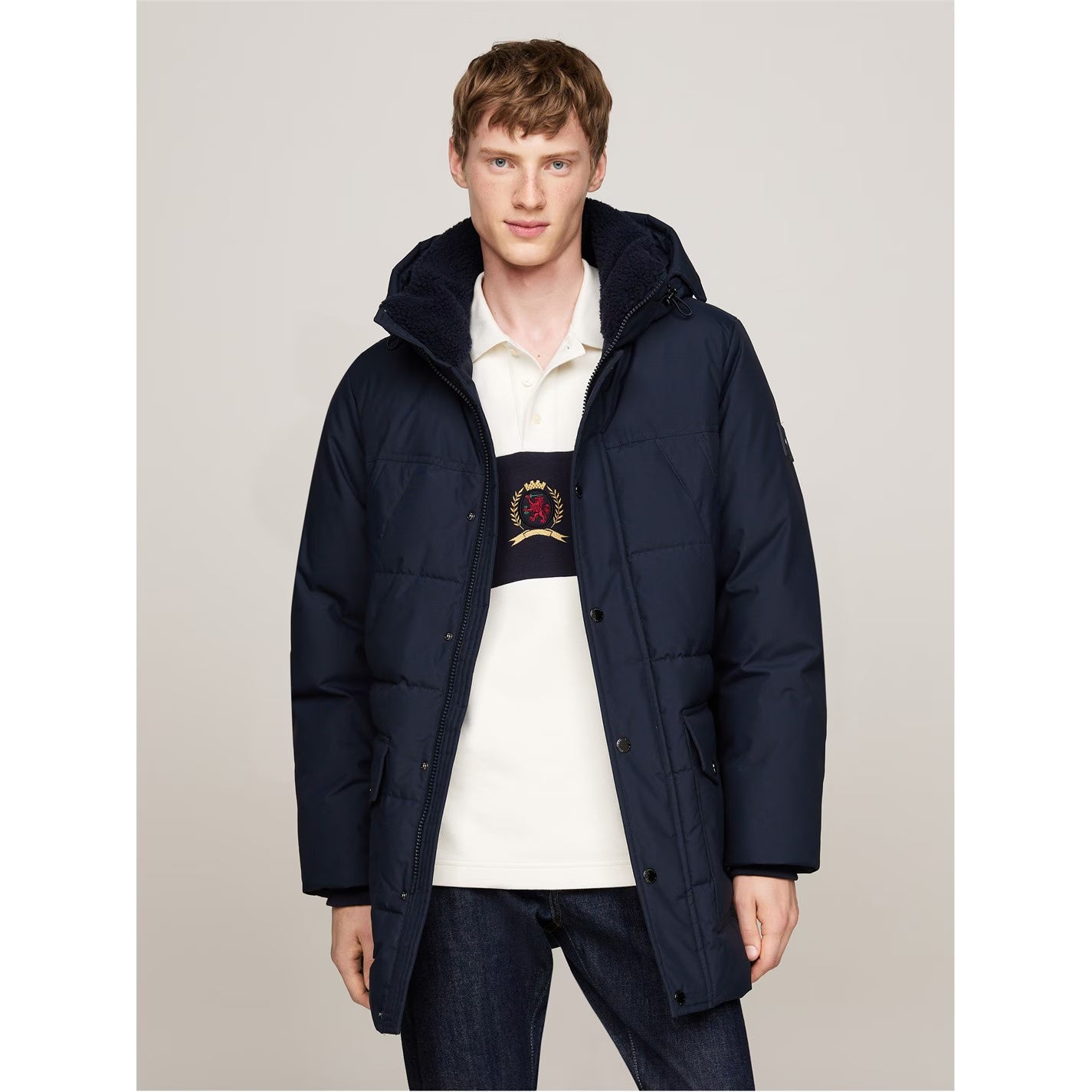 Men's Padded Utility DWR Hooded Thigh Length Parka