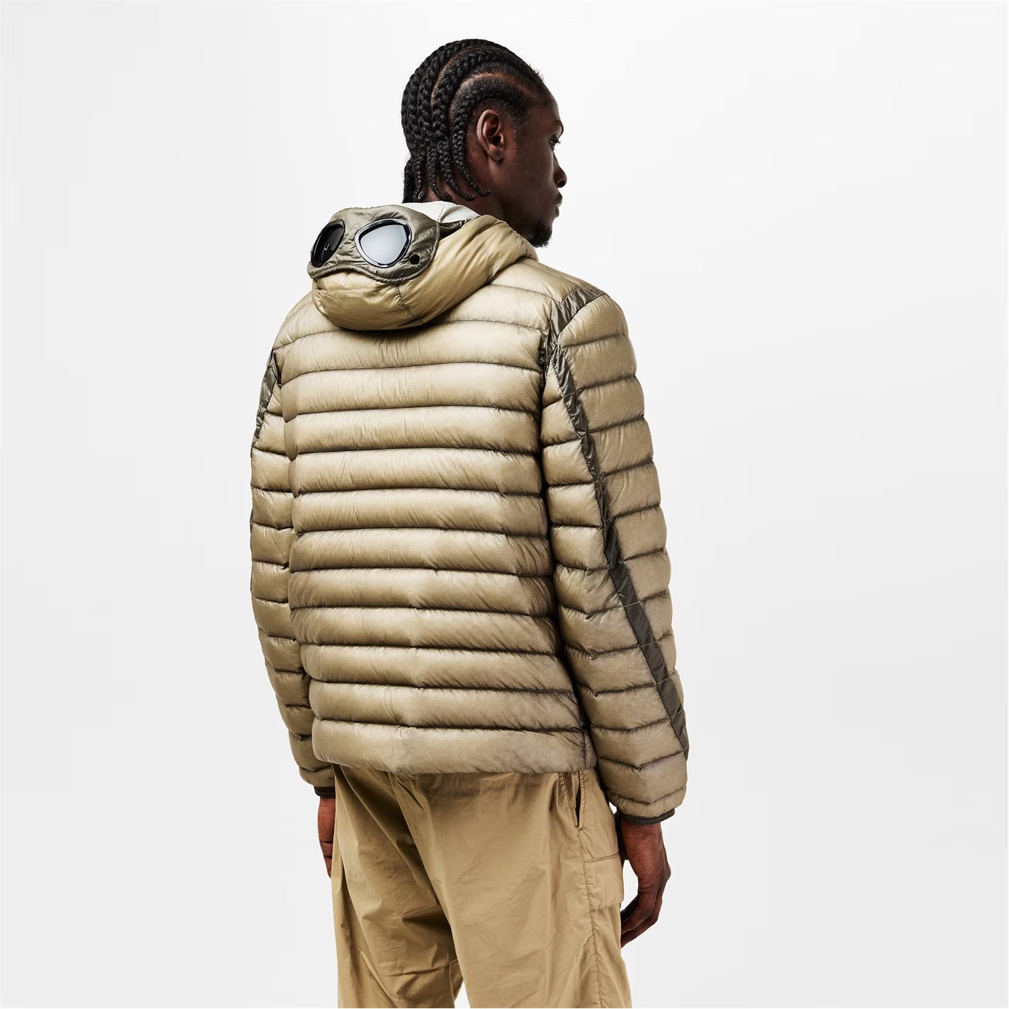 Men's D.D. Shell Goggle Duck Down Waterproof Windproof Hooded Short Puffer Jacket