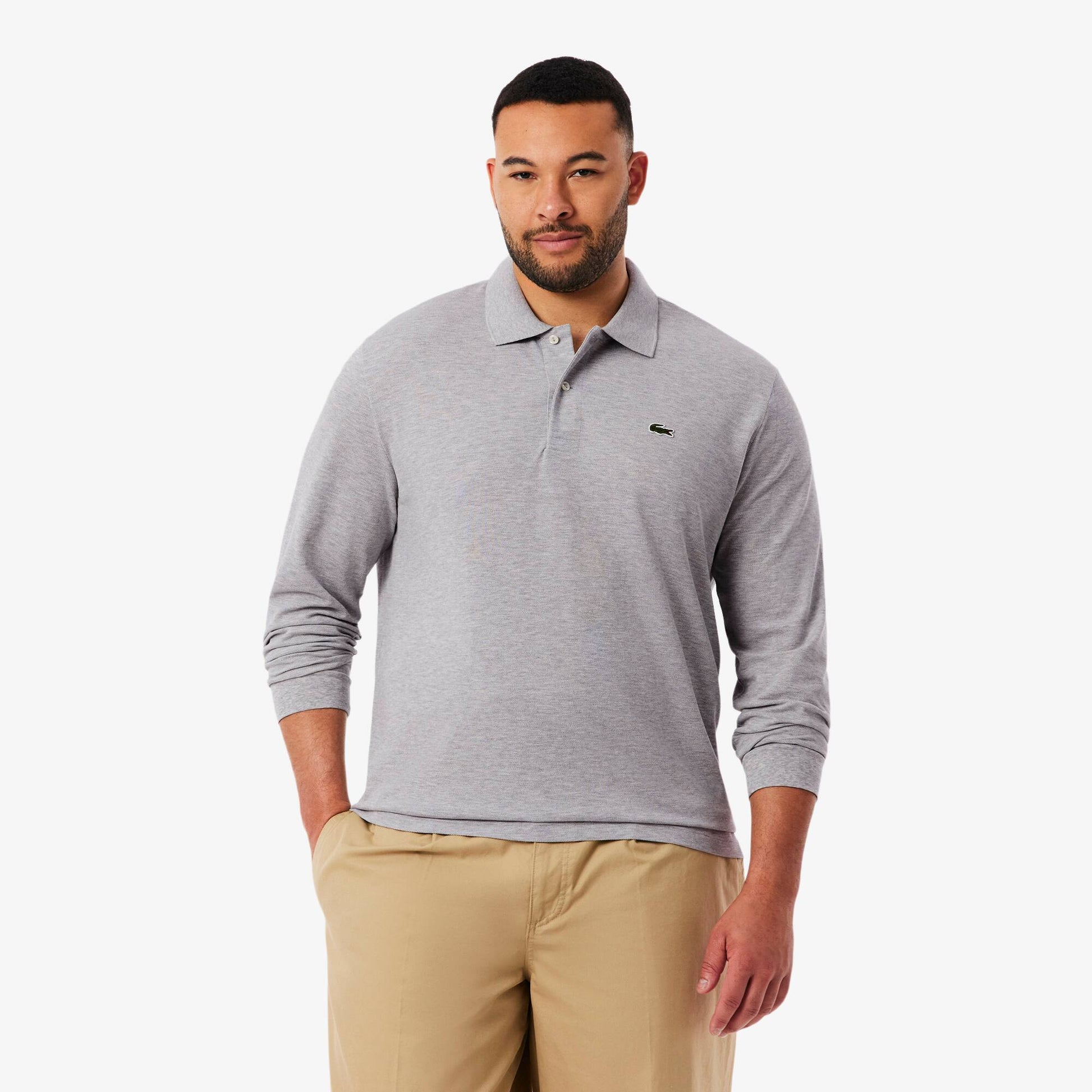 Classic Fit Long Sleeved L.12.12 Polo Shirt