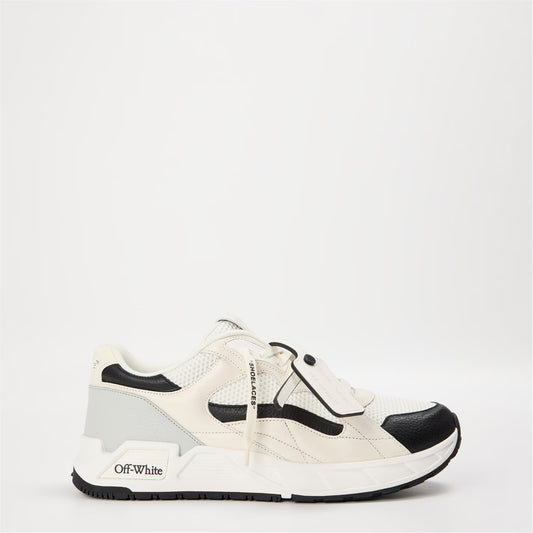 Men's Kick- Panelled Chunky Leather Lace Up Low-Top Trainers