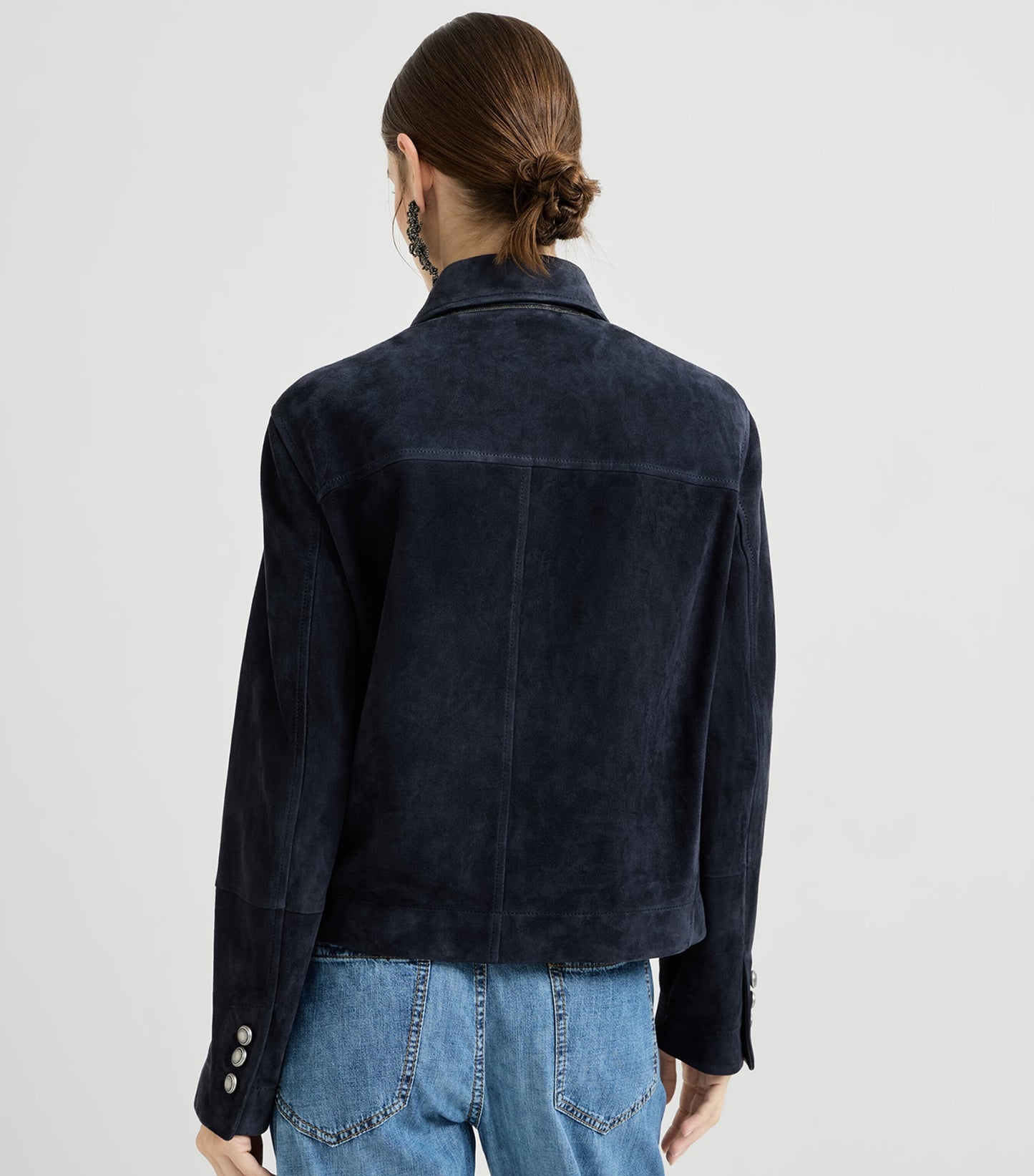 Suede Double-Breasted Jacket