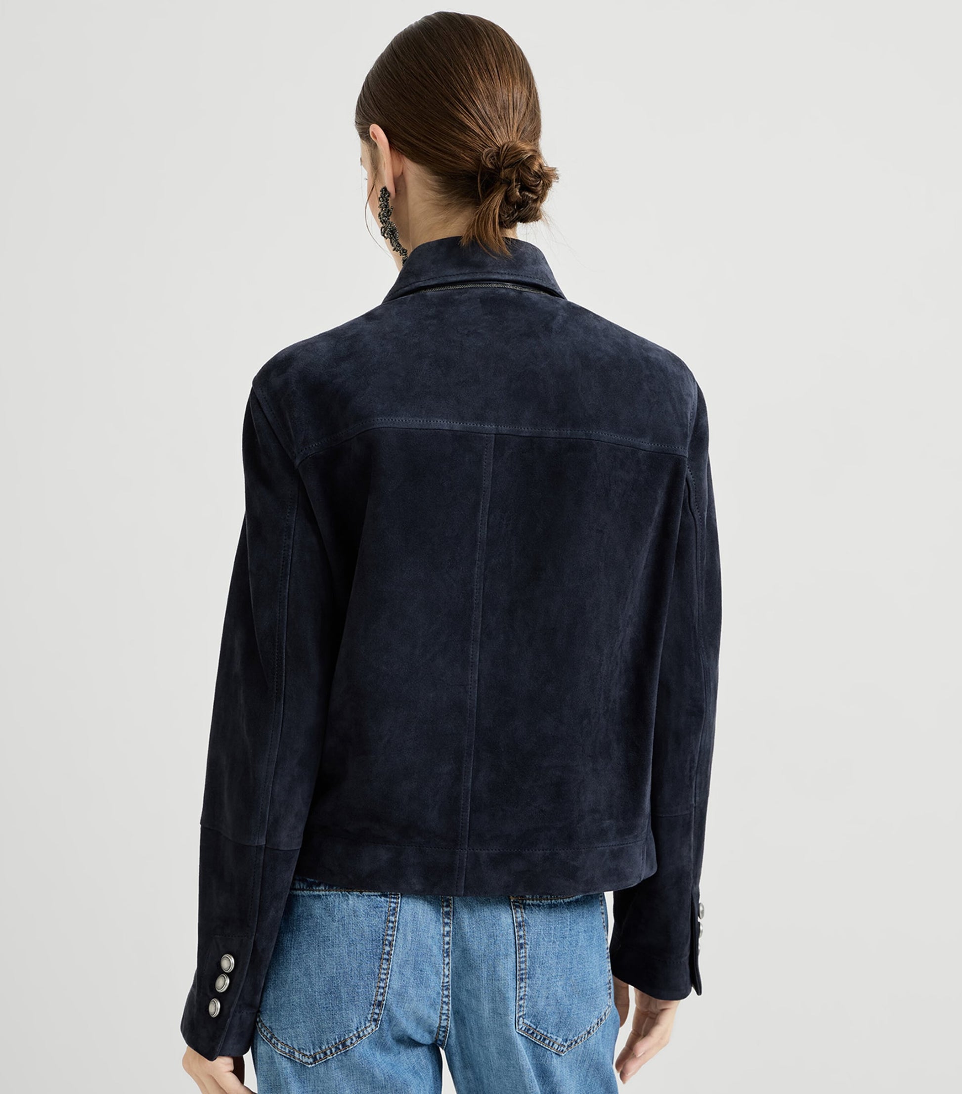 Suede Double-Breasted Jacket