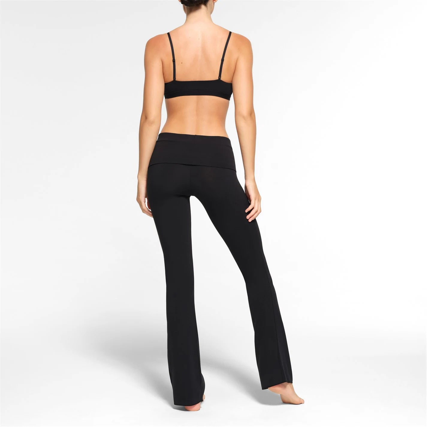 Womens Cotton Jersey Foldover Pant