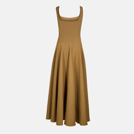 The Ultimate Muse Low Waist Square Neck Midi Dress