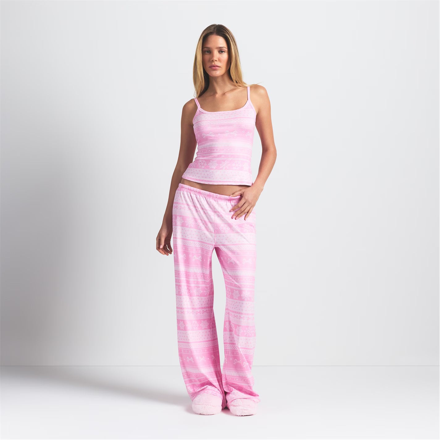 Womens Logo Plush Pointelle Cami