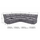 Furniture Online Praga Corner Recliner Linen Sofa – Light Grey