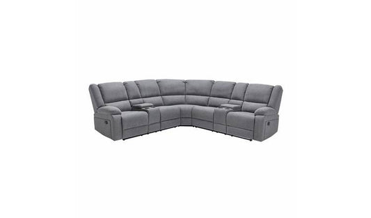 Furniture Online Praga Corner Recliner Linen Sofa – Light Grey