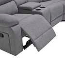 Furniture Online Praga Corner Recliner Linen Sofa – Light Grey