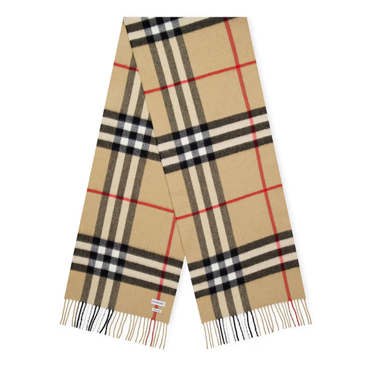 Unisex Check Cashmere Scarf