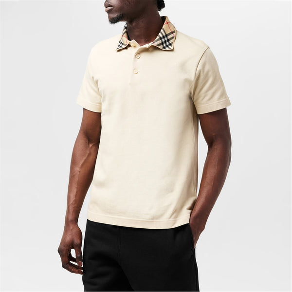 BURBERRY Check Collar Polo Shirt