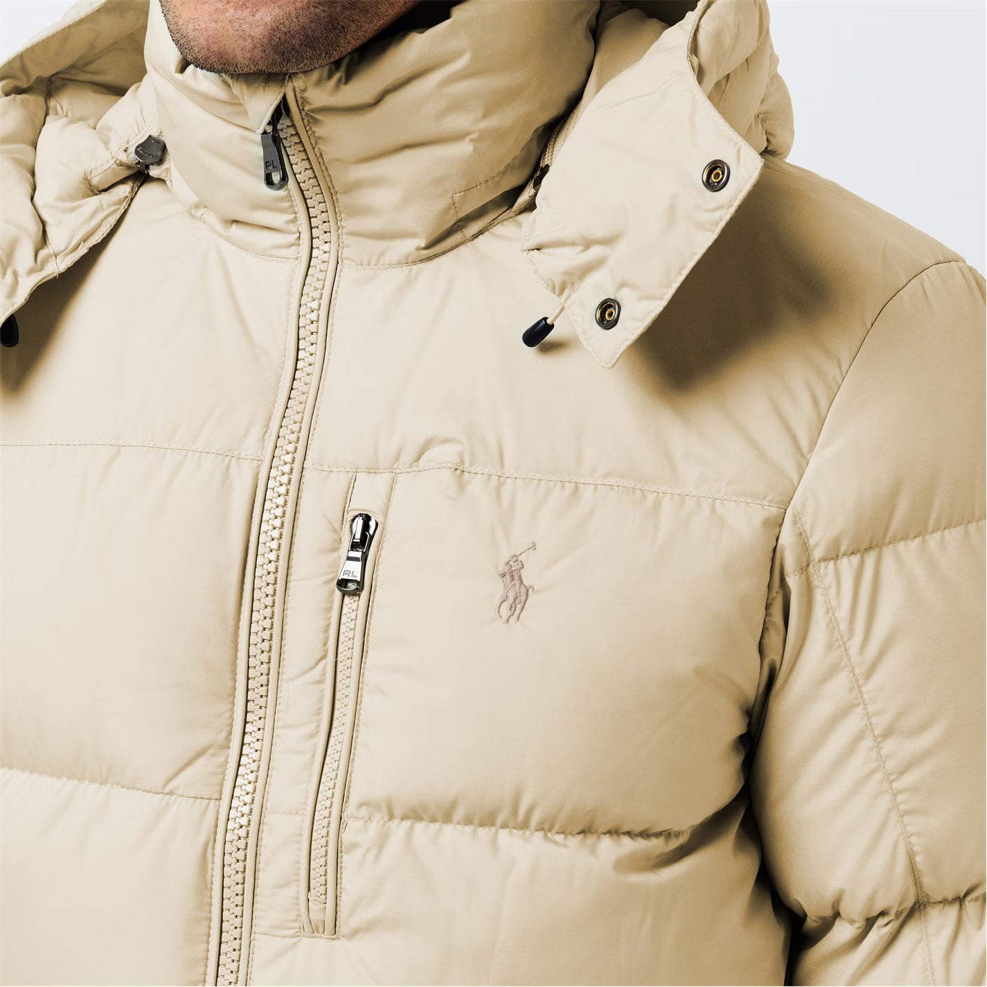 Polo Ralph Lauren Men's El Cap Water Resistant Duck Down Detachable Hood Short Puffer Jacket