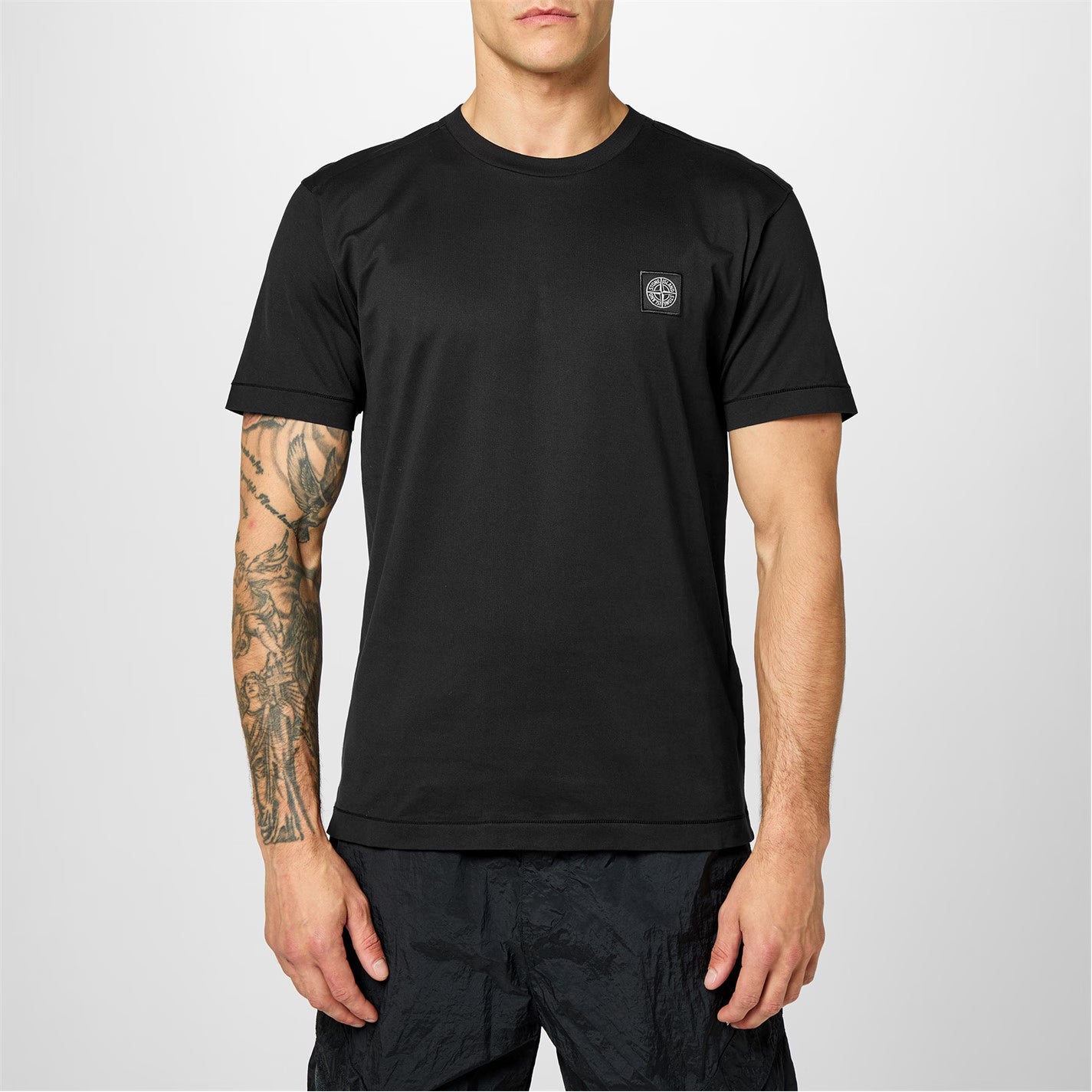 STONE ISLAND Men's Cotton Compass Logo Patch T-Shirt