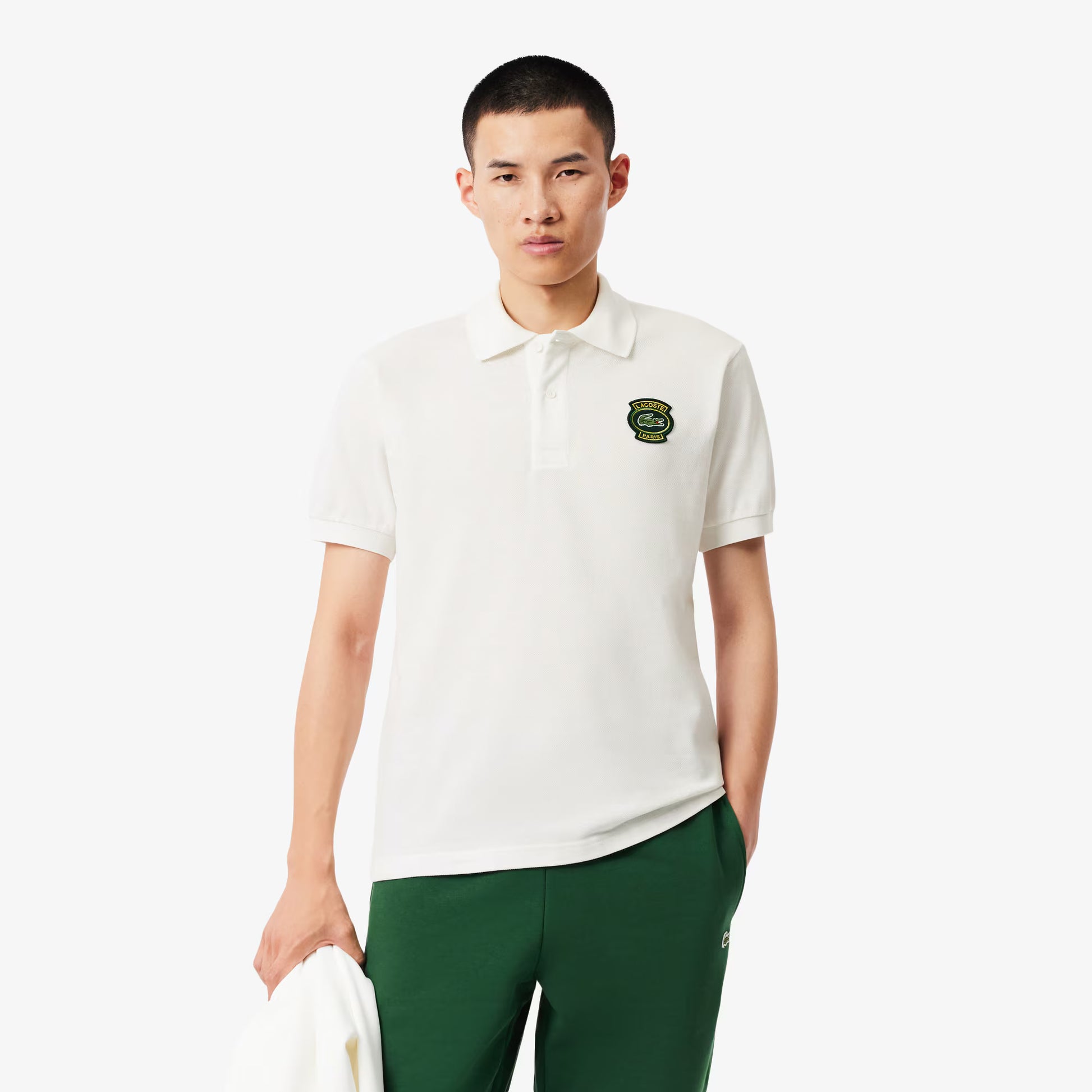 Classic Fit Petit Piqué Badge Polo Shirt
