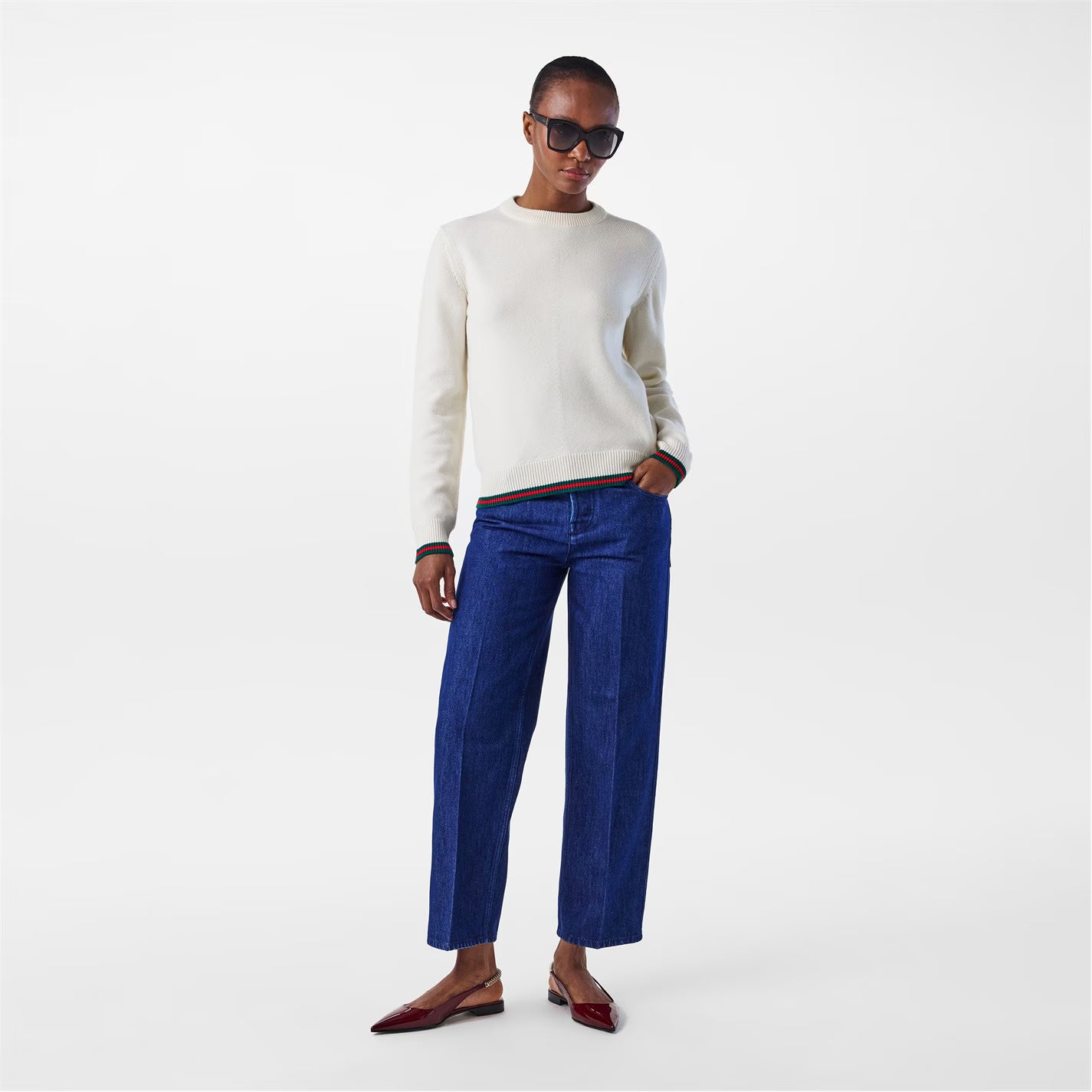 GUCCI Wool & Cashmere Jumper With Web