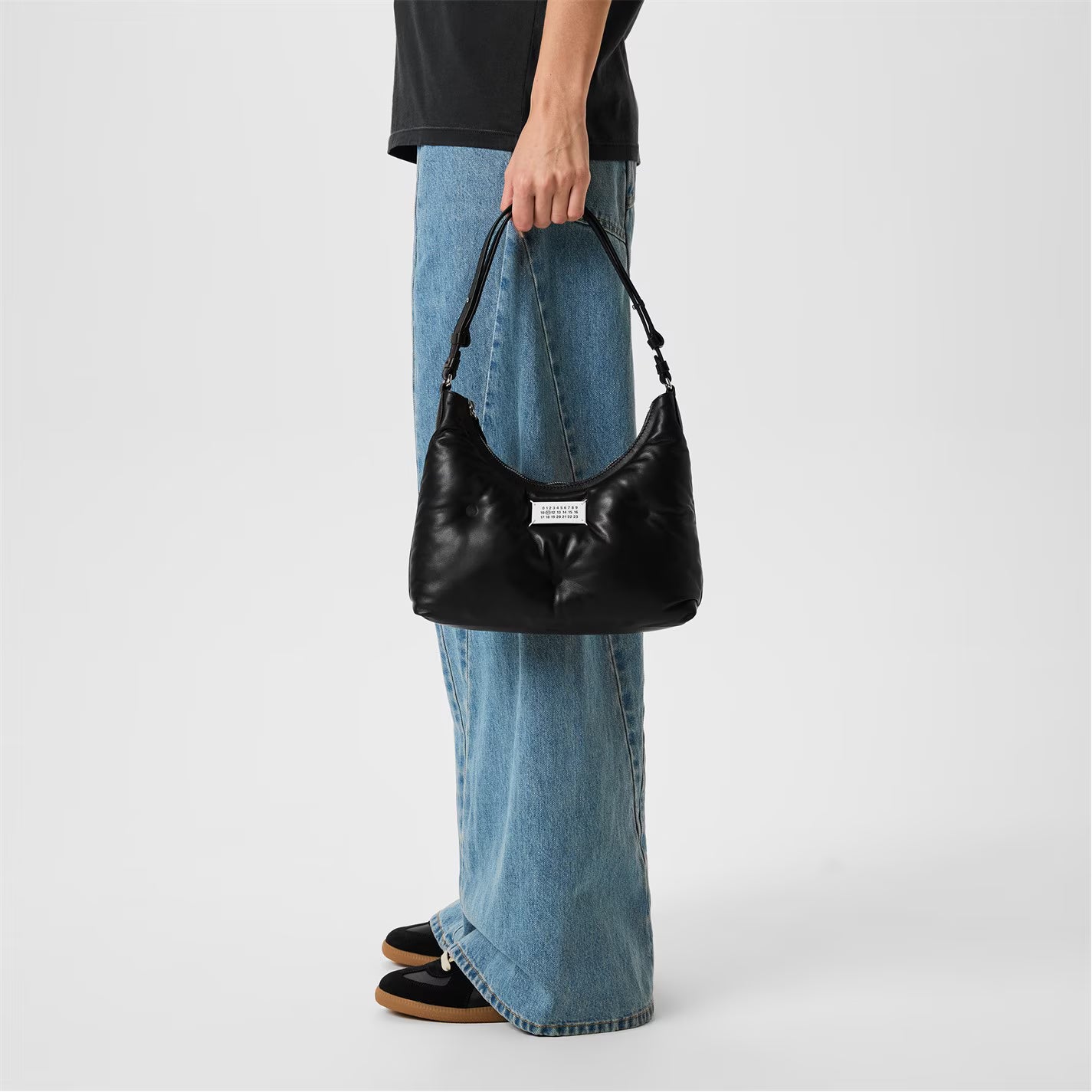 Glam Slam Small Padded Leather Shoulder Bag