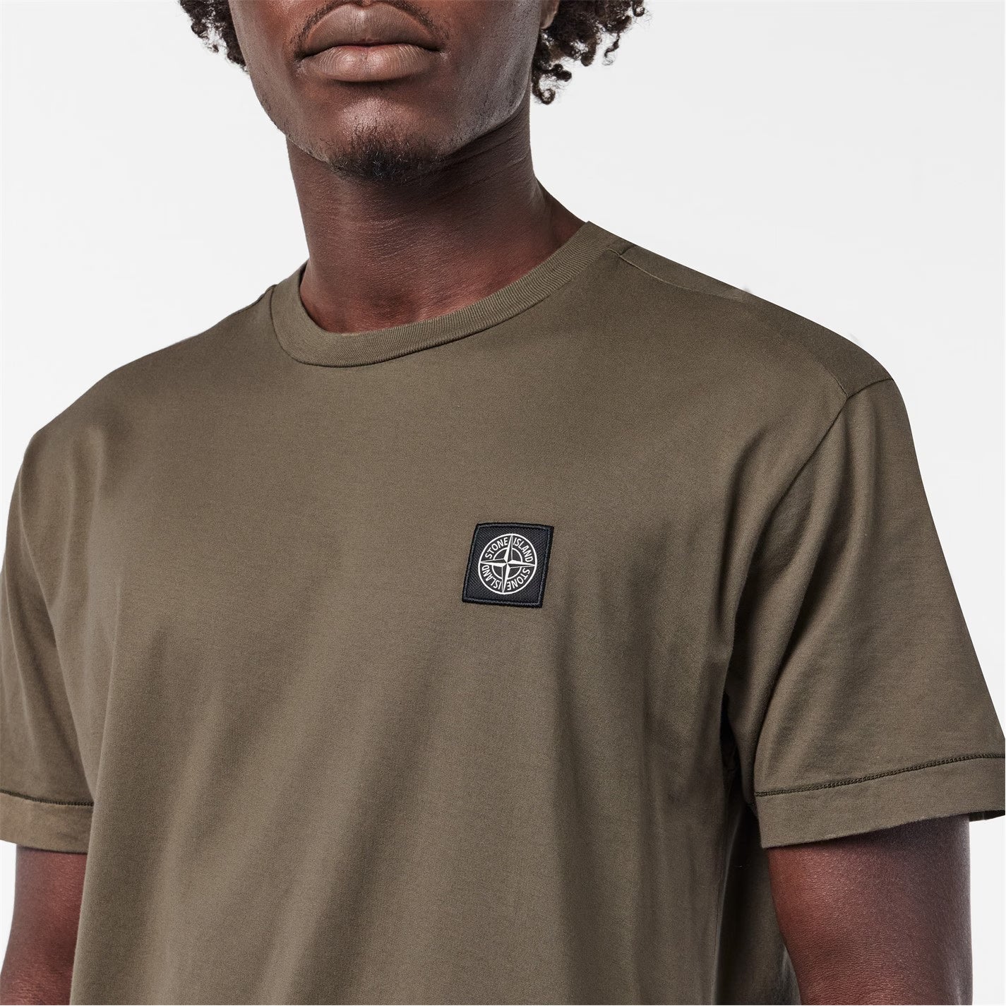 STONE ISLAND Men's Cotton Compass Logo Patch T-Shirt