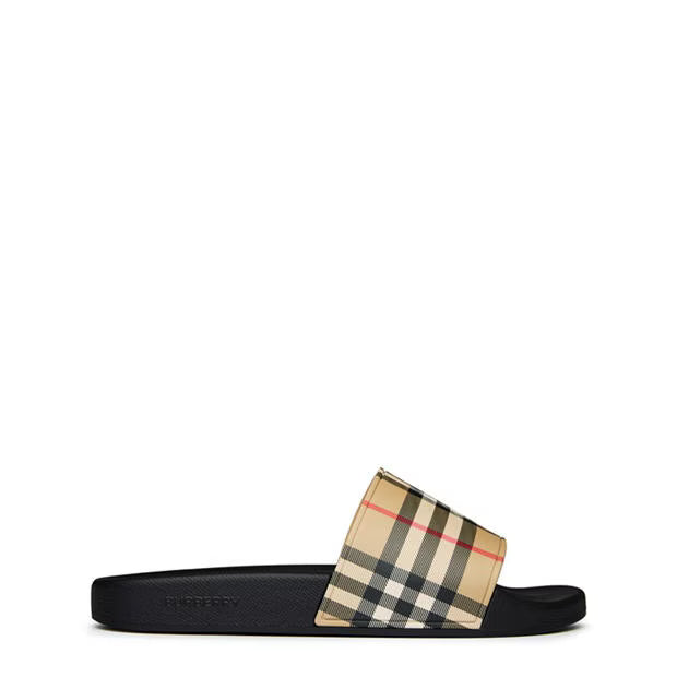 Men's Check Furley Logo Sliders
