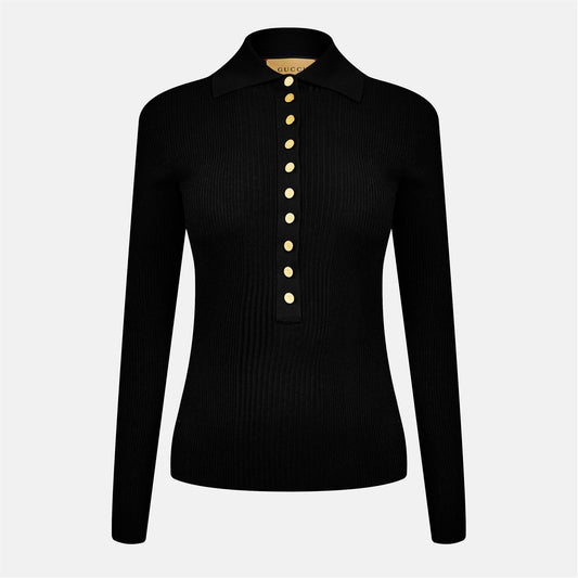 Women's Viscose Fine Rib Polo Shirt