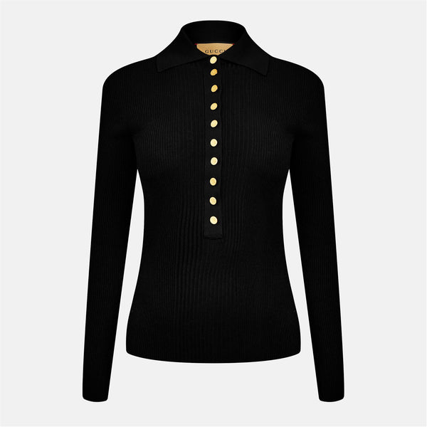 Women's Viscose Fine Rib Polo Shirt