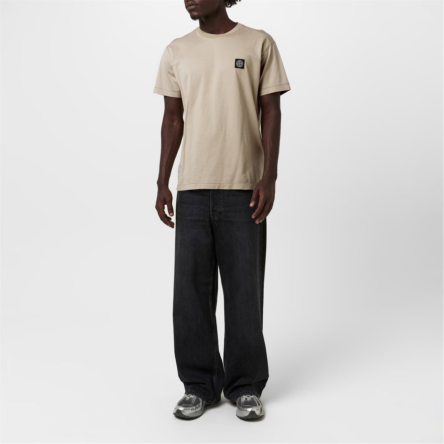 STONE ISLAND Men's Cotton Compass Logo Patch T-Shirt