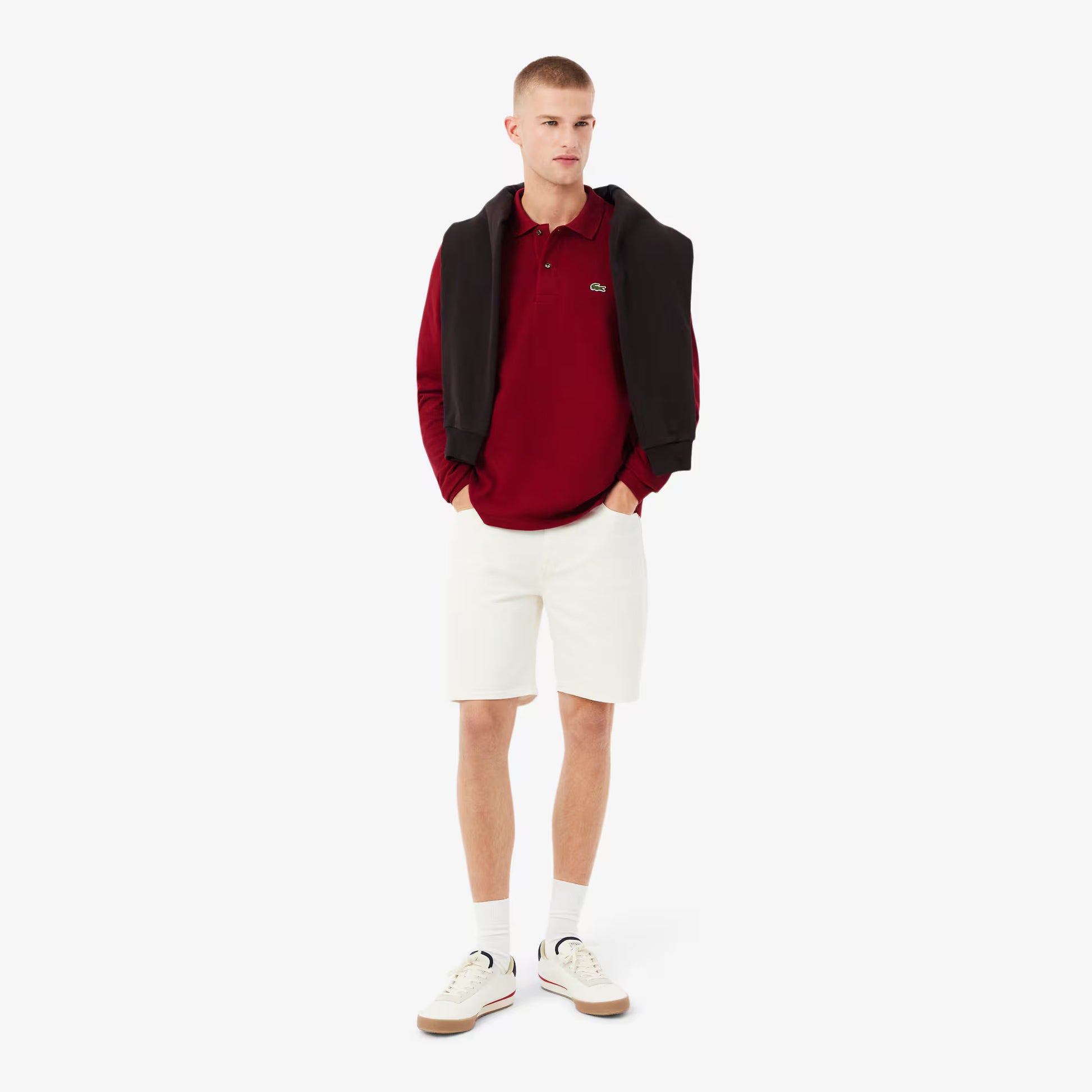 Classic Fit Long Sleeved L.12.12 Polo Shirt