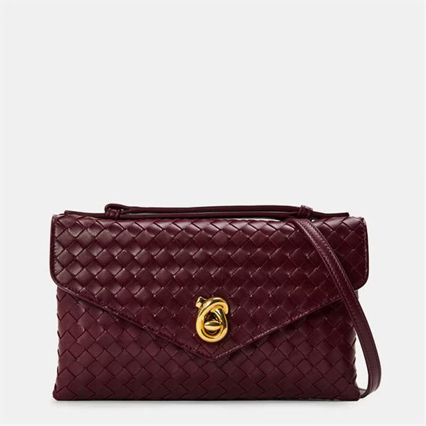 Knot Lock Leather Crossbody Bag