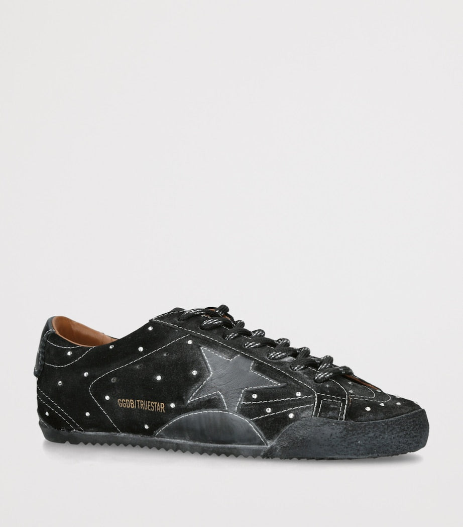 Golden Goose Suede Embellished True Star Sneakers