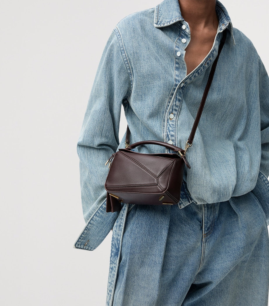 LOEWE Mini Leather Puzzle Top-Handle Bag