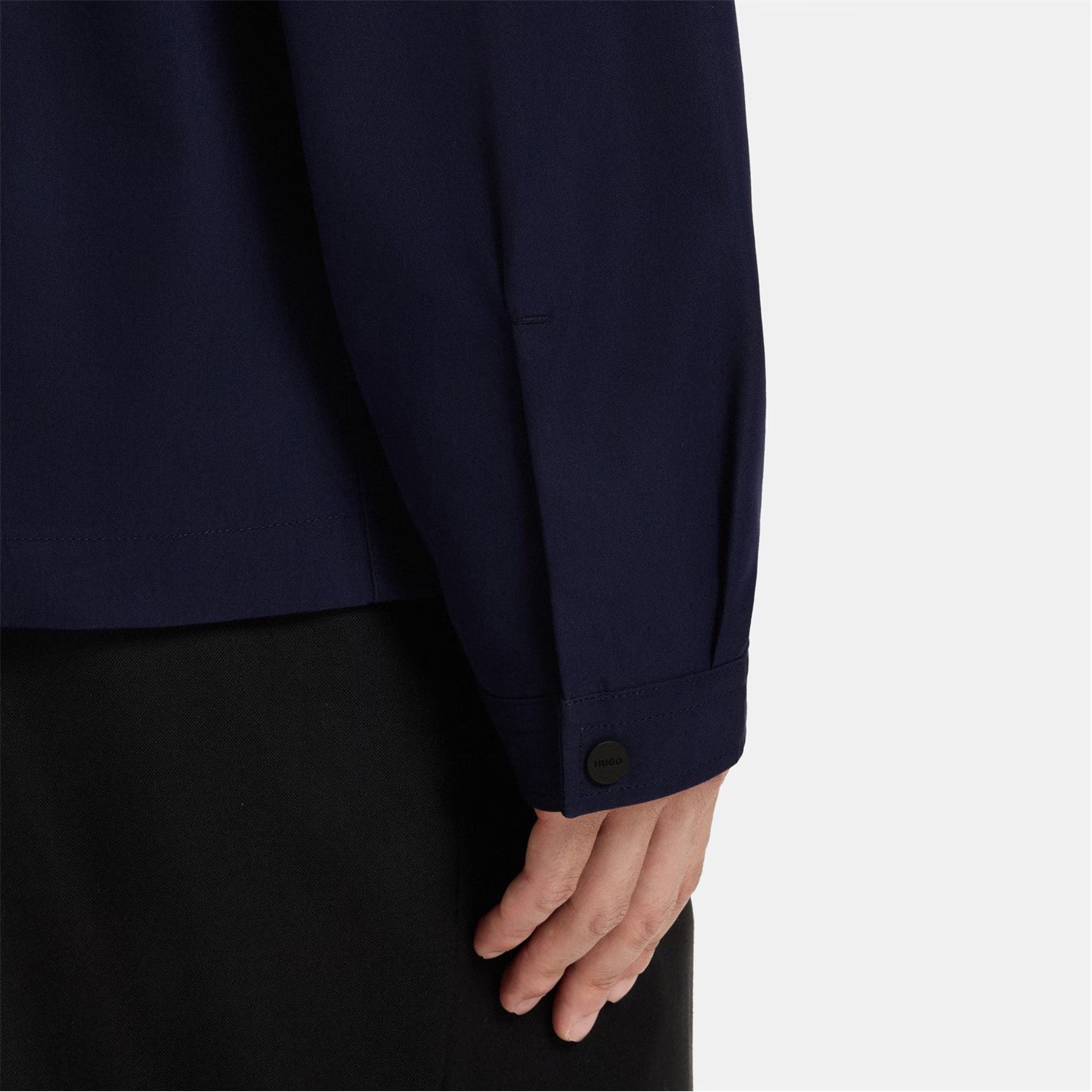 Men's Emmond Red Cotton Long Sleeve Zip Overshirt