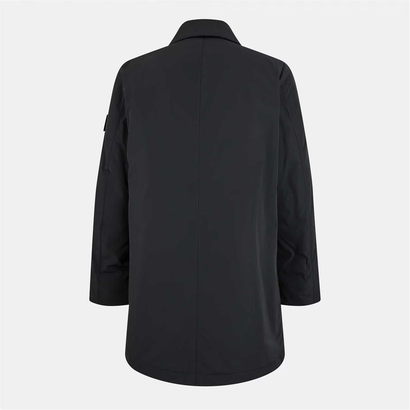 Men's Micro Twill Long Sleeve Thigh Length Trench Overcoat