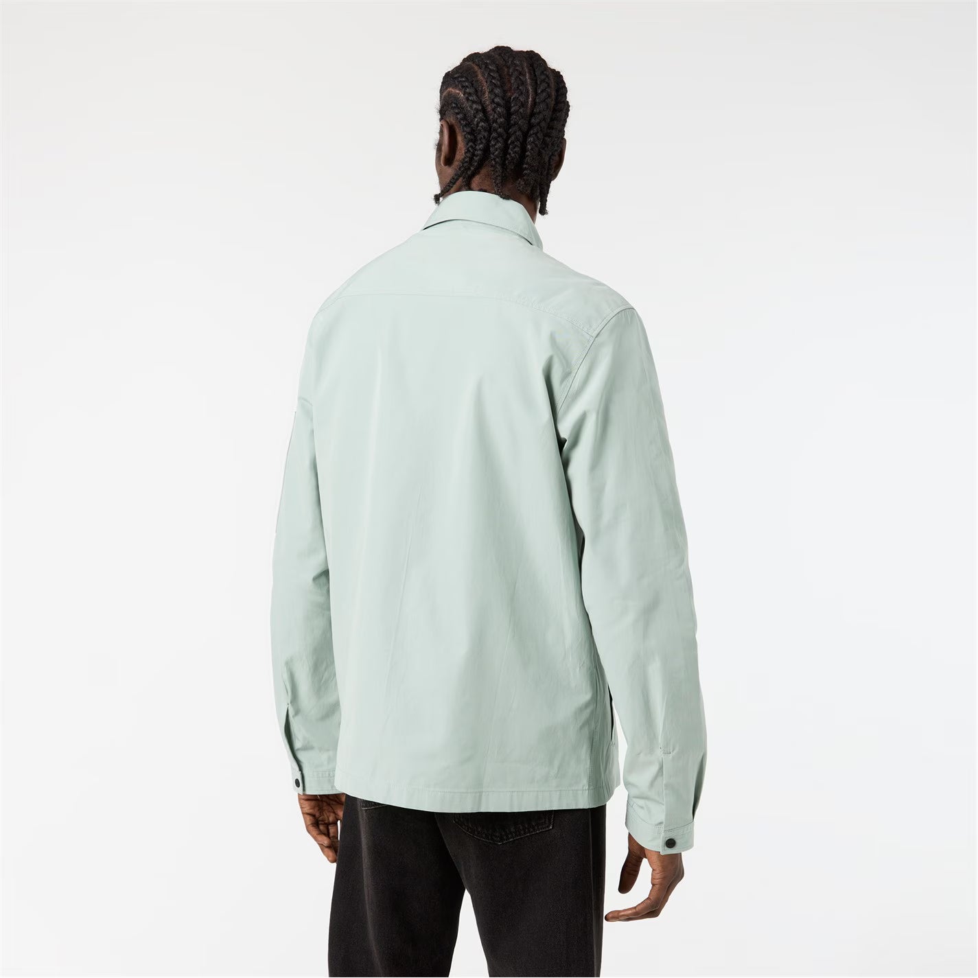 Men's Emmond Red Cotton Long Sleeve Zip Overshirt