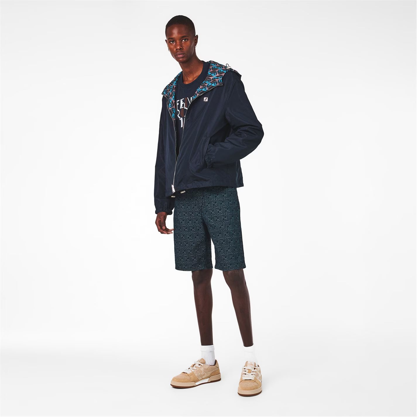 FENDI Men's Weather Resistant Windbreaker