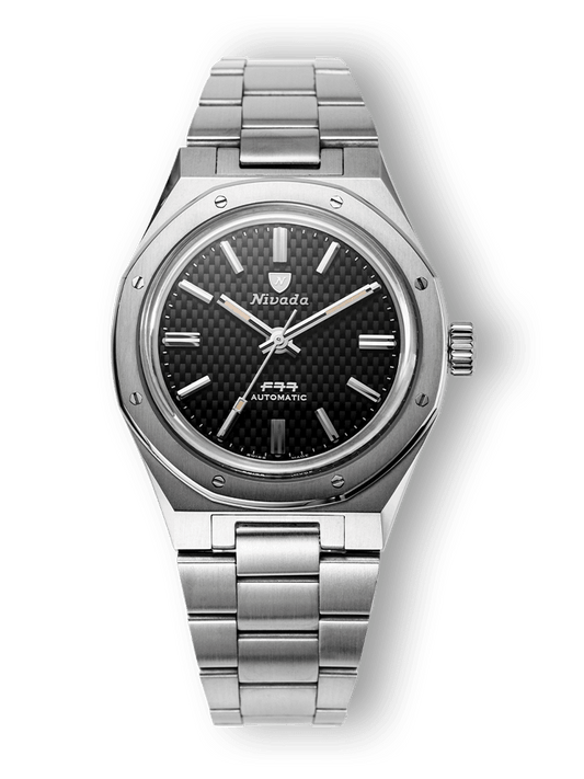 Nivada Grenchen F77 Black No Date