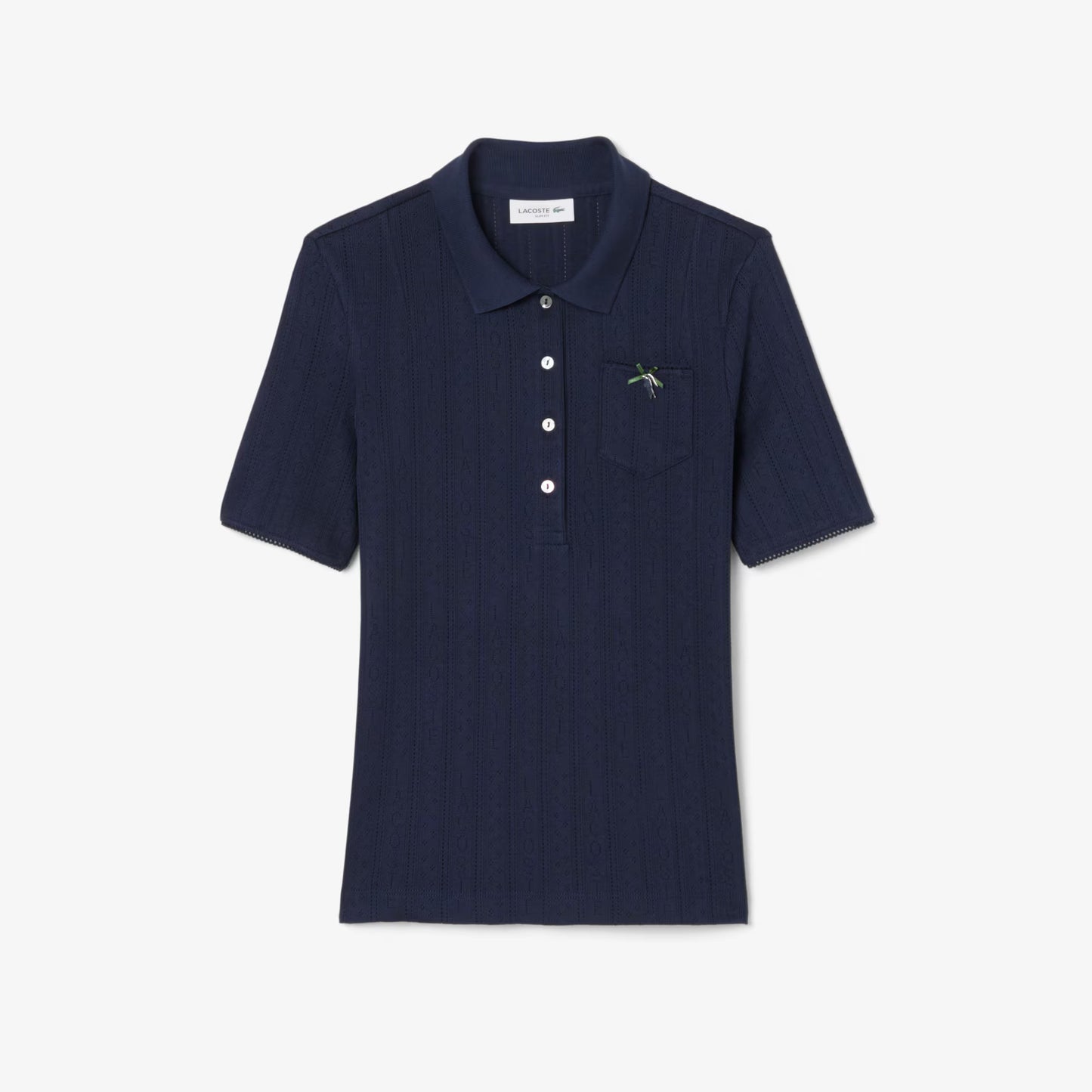 Slim Fit Pointelle Branded L.12.D Polo Shirt