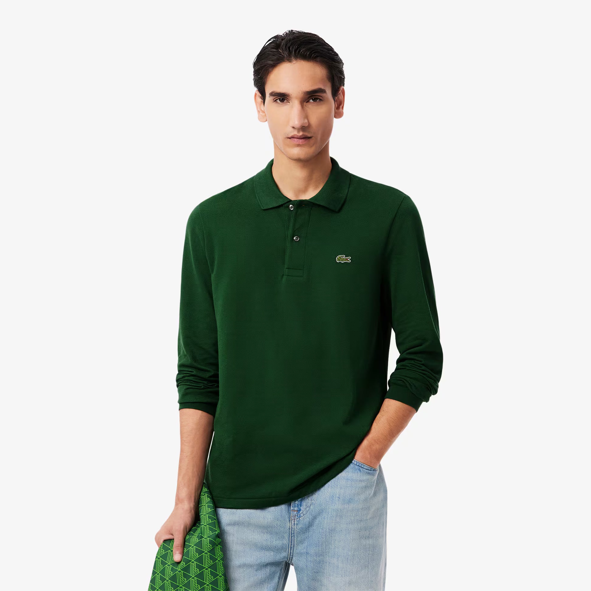 Classic Fit Long Sleeved L.12.12 Polo Shirt