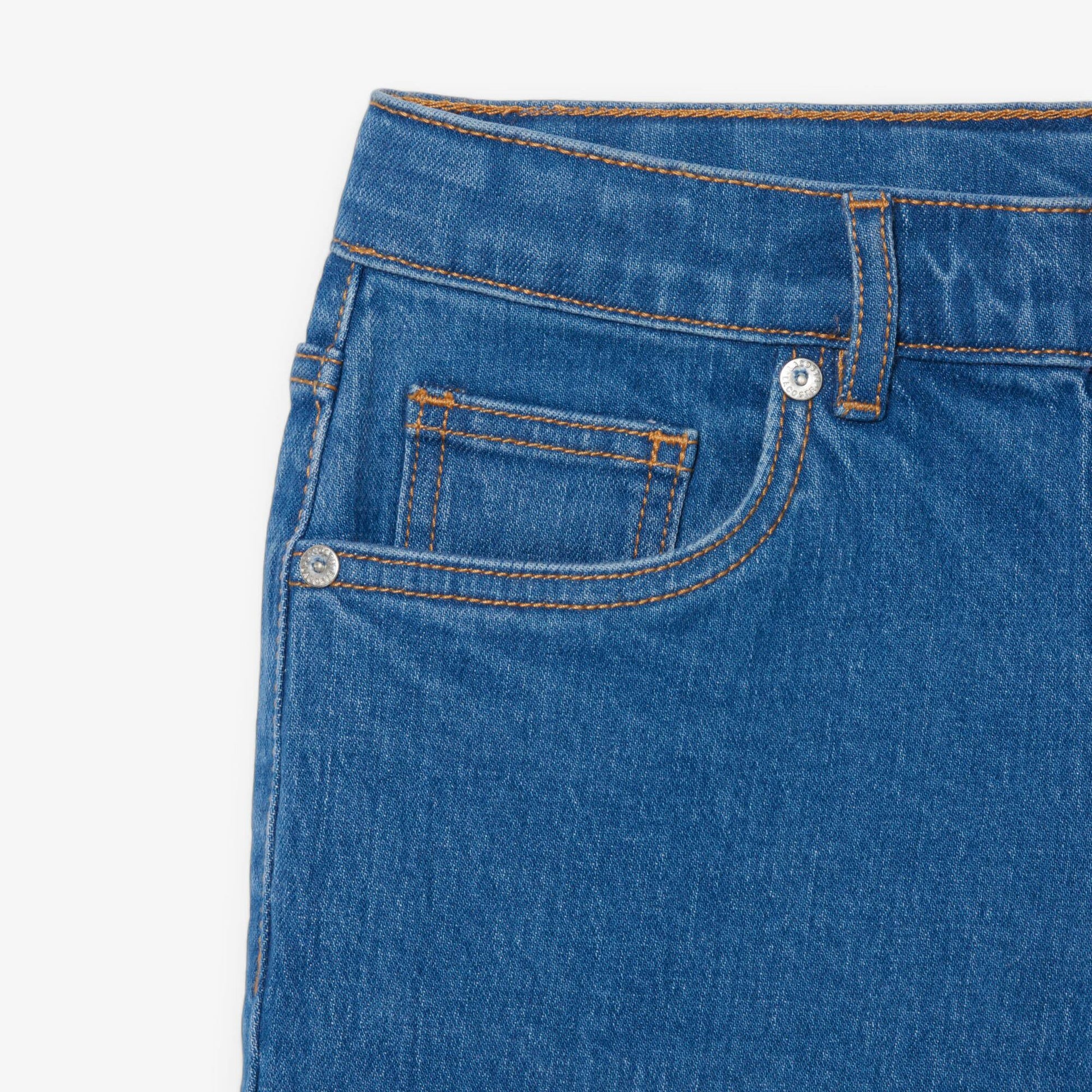5-Pocket Stretch Denim Bermuda Shorts