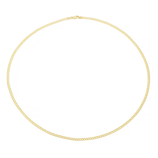 9ct Yellow Gold Solid 22" Curb Chain