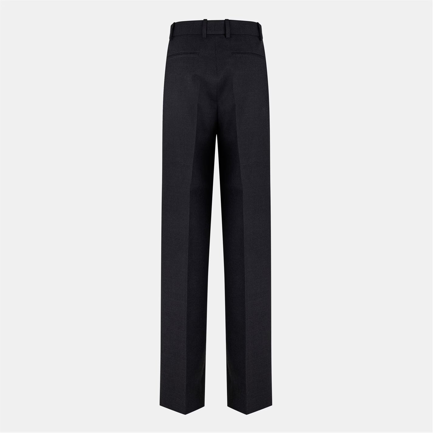 Women's Plain Wool Wide Leg Trousers