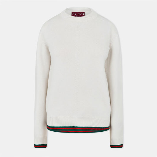 GUCCI Wool & Cashmere Jumper With Web