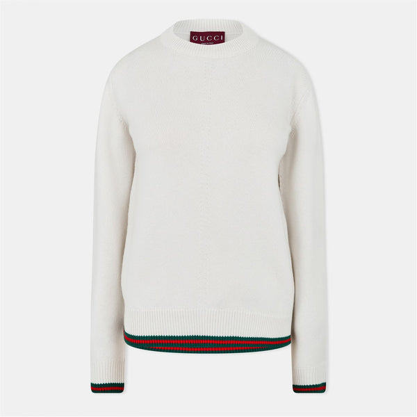 GUCCI Wool & Cashmere Jumper With Web