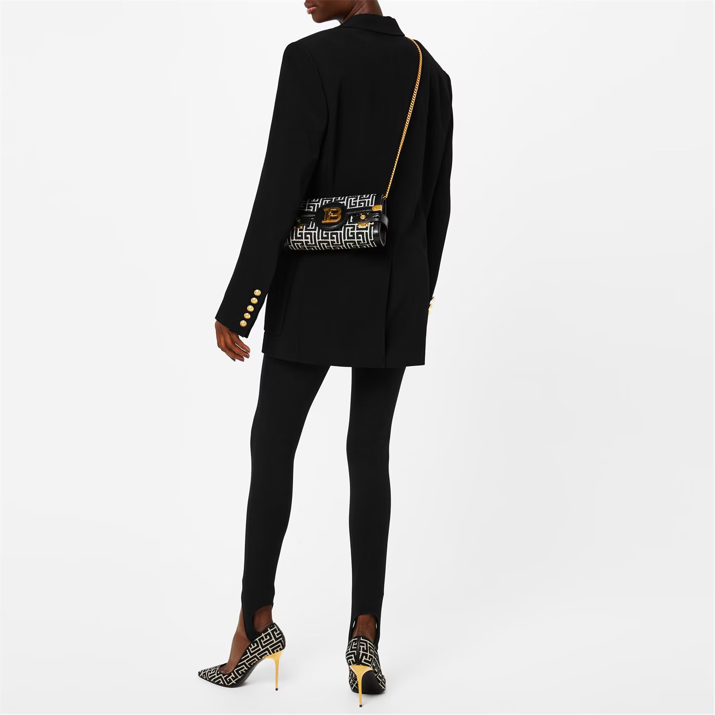 Women's 6 Buttoned Boyfriend Double Breasted Viscose Long Sleeve Blazer