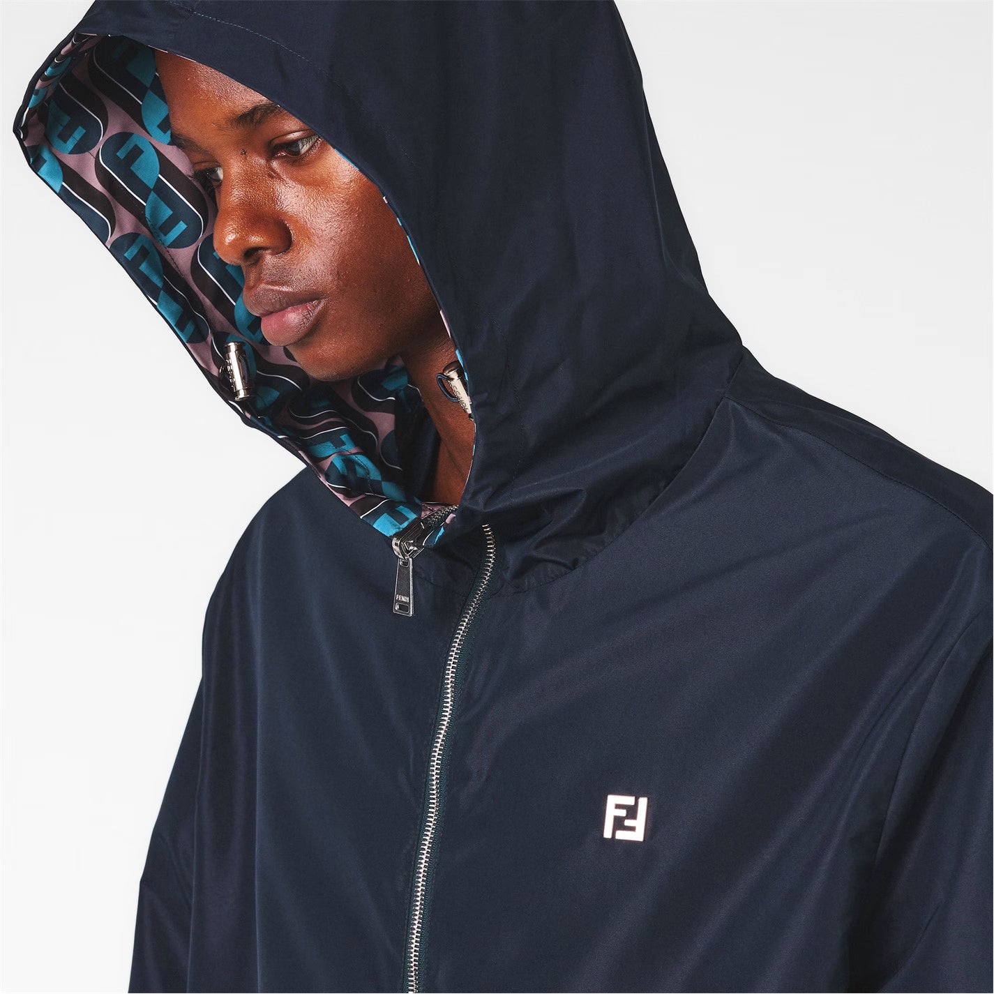 FENDI Men's Weather Resistant Windbreaker