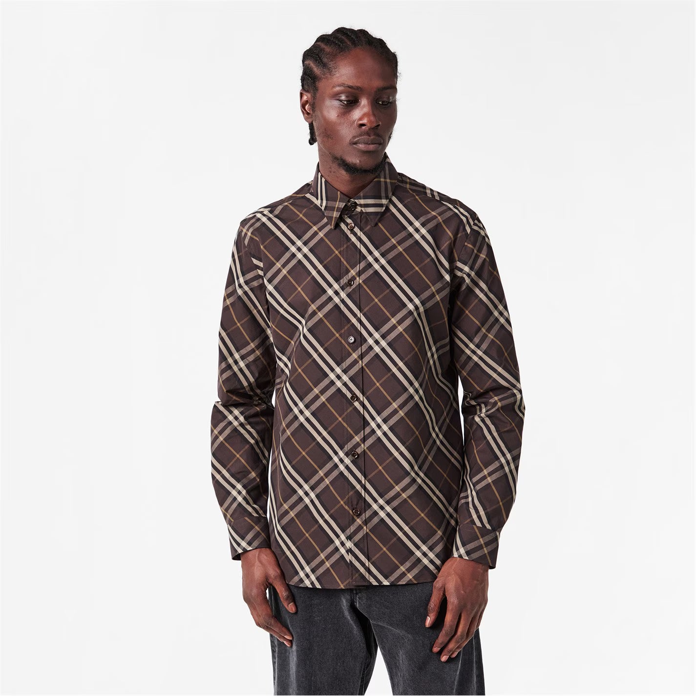 Men's Long Sleeve Patterned Tailored Fit Shirt