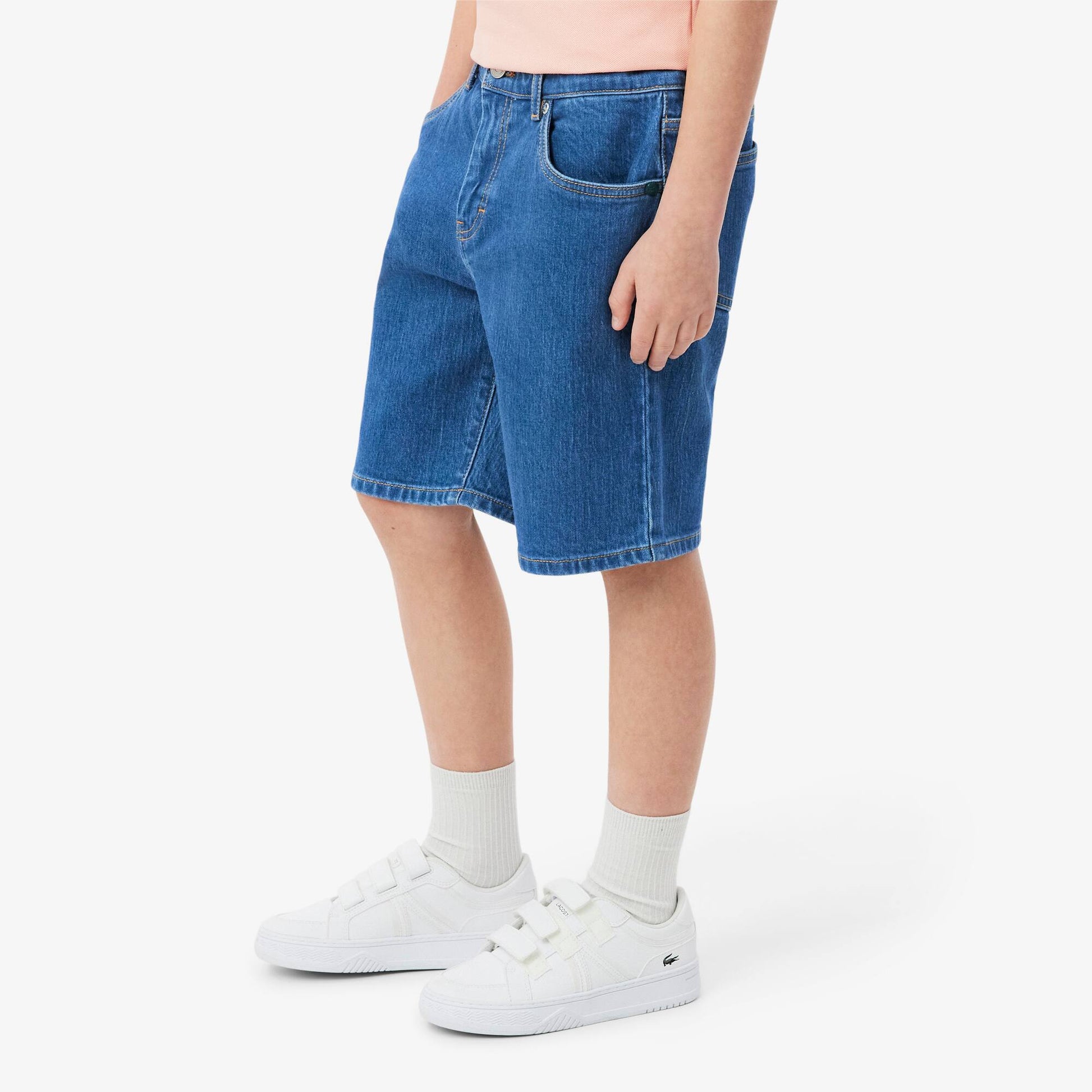 5-Pocket Stretch Denim Bermuda Shorts