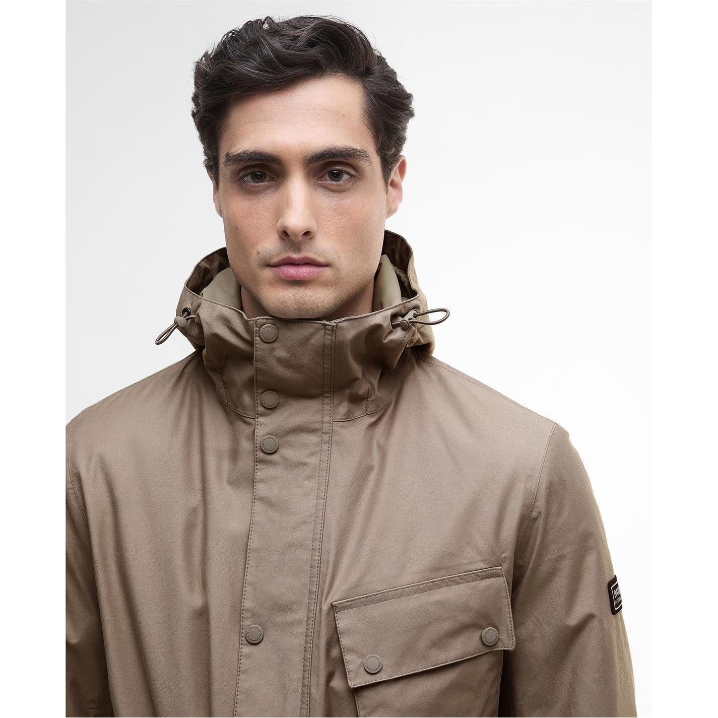 Barbour International Men's Endley Waterproof Hooded Long Sleeve Long Puffer Jacket