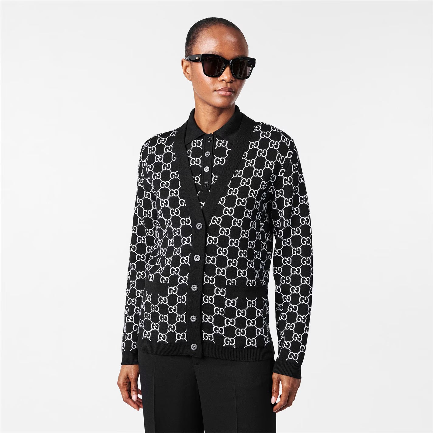 GUCCI GG Reversible Jacquard Cardigan