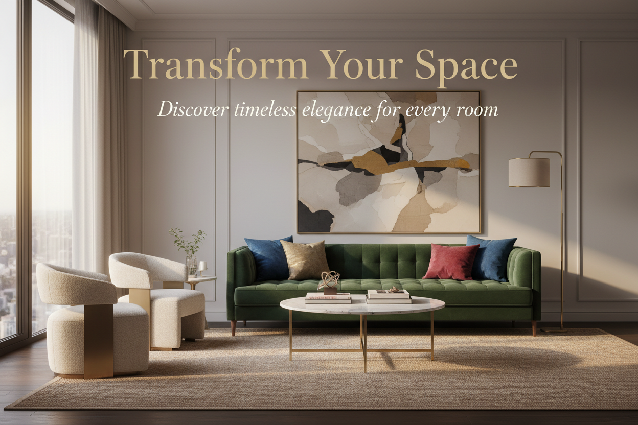 Generate an appealing home and furniture Ad with a standard message 
