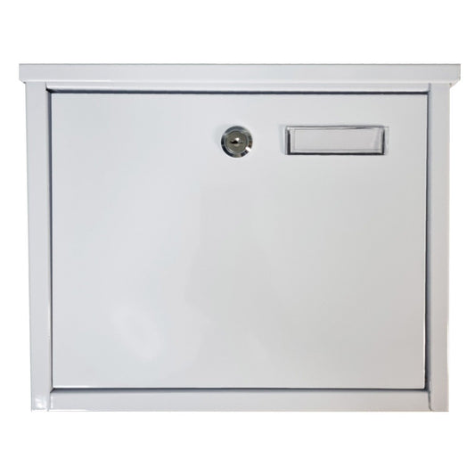 Furnished Top Loading Outdoor Post Box - White