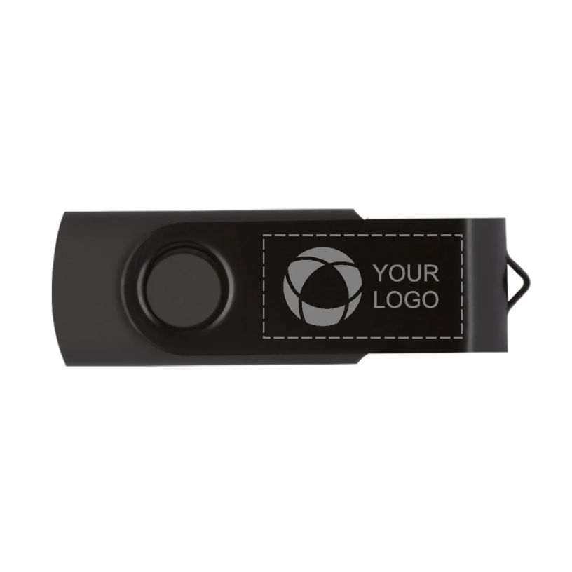 Rotate Metallic USB 4GB Laser Engraved