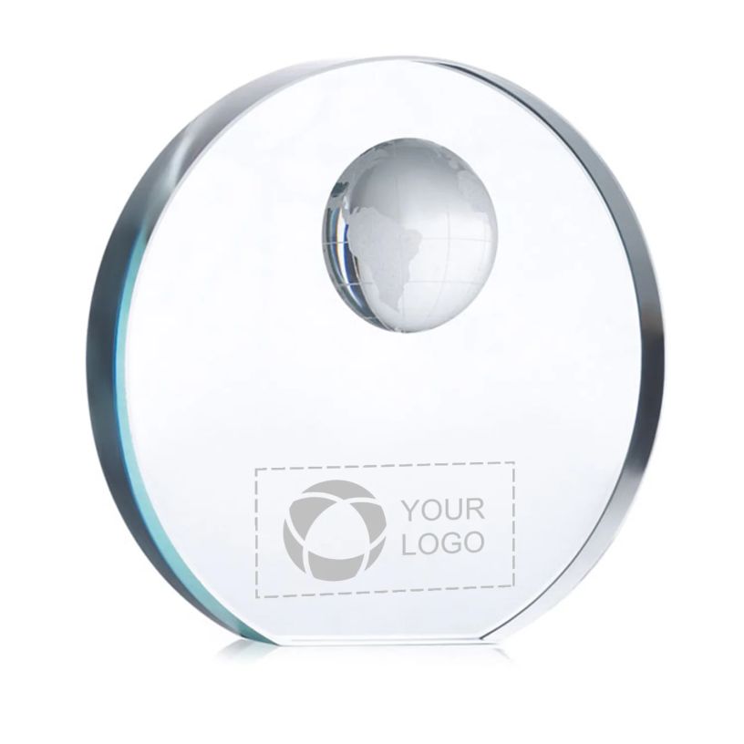 Mondal Round Glass Trophy